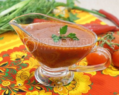 Постный соус из томатной пасты